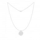 Lantisor model charm rotund cu 2 inimi - argint 925