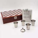Set Sticla 4 Pahare, Palnie, Sah, Cutie Speciala Tabla De Sah, Piese De Sah, Sticla 8 Oz, Sticla Personalizata