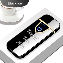Bricheta Electronica cu Incarcare USB, Personalizata cu Textul Tau, Buton cu Lumina, Cu Senzor De Amprenta, 7 cm