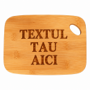 Tocator de Bucatarie din Bambus Natural 20 x 14 cm – Placa de Taiere pentru Legume, Personalizata cu Textul Tau