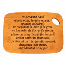 Tocator de Bucatarie din Bambus Natural 20 x 14 cm – Placa de Taiere pentru Legume, Personalizata cu Textul Tau