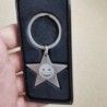 Breloc personalizat metalic in forma de stea gravat cu textul tau