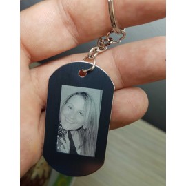 Breloc personalizat poza si text. Breloc gravat cu poza si textul tau